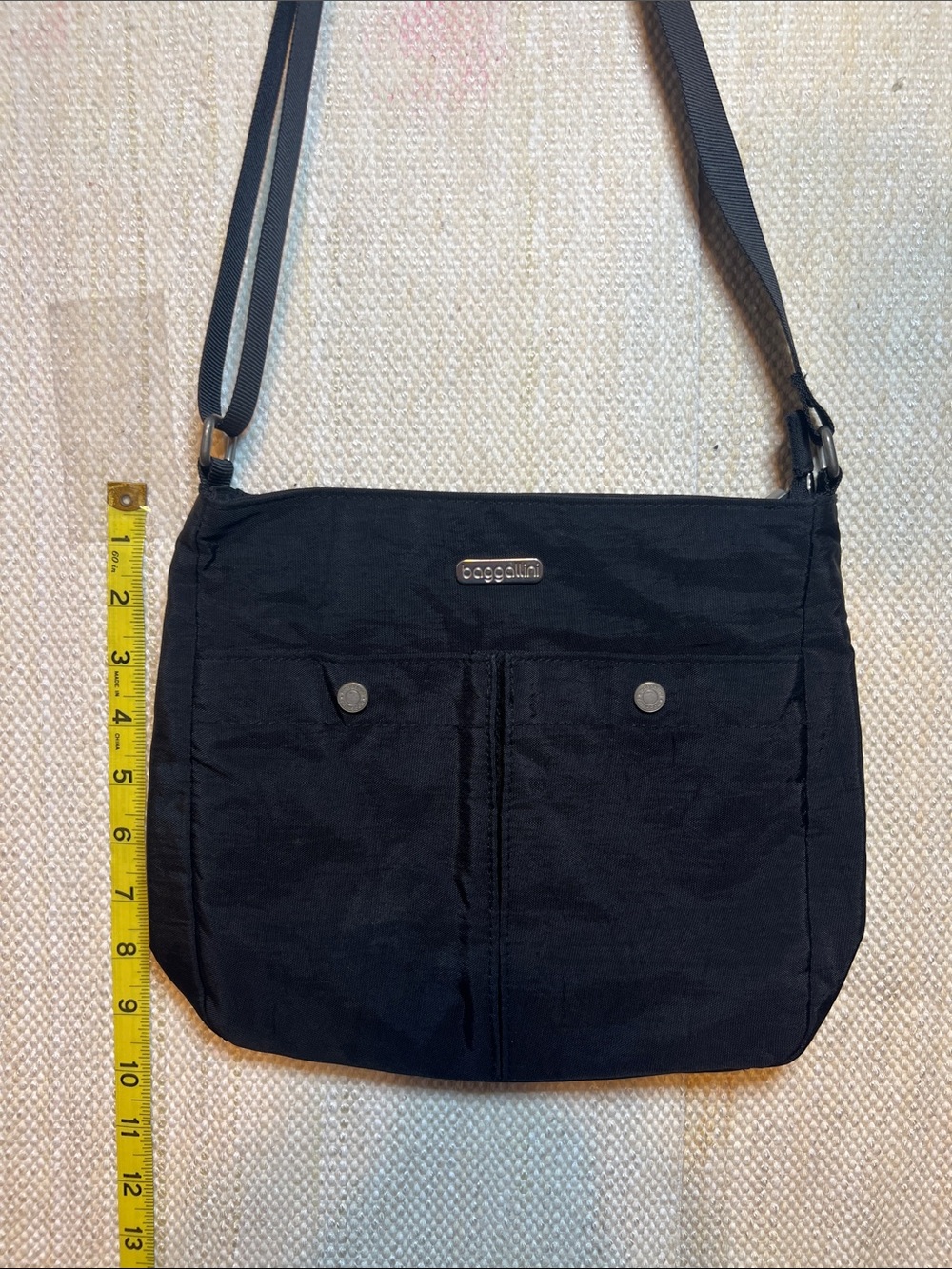 Baggallini Black Nylon Organizer Crossbody